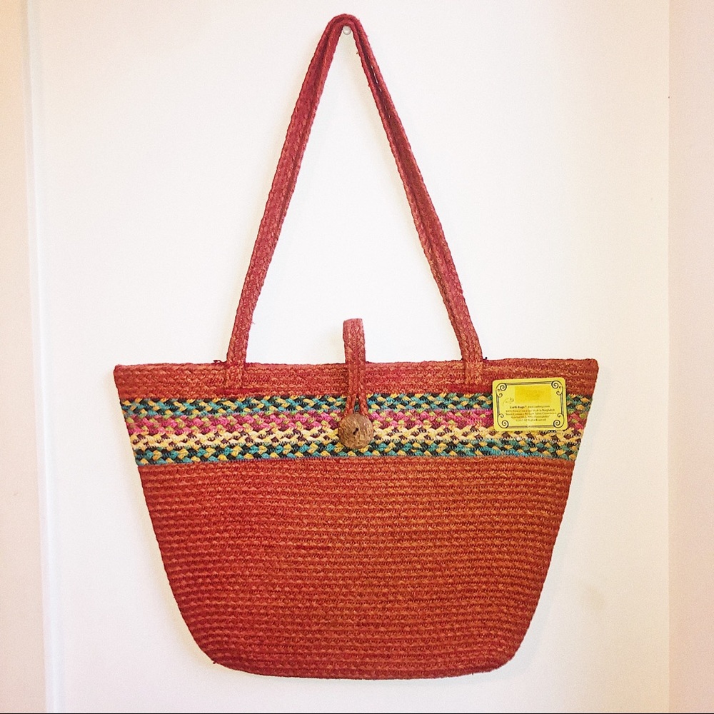 Earth Rugs | Tote Bag | Burgundy | NWT